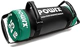 POWRX Power Bag I 5-30 kg I Kunstleder Fitness Bag für Functional Fitness (25 kg Schwarz/Dunkelgrün)