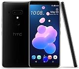 HTC U12 + Smartphone 6.0 Zoll Super-LCD-Bildschirm 128 GB interner Speicher - 6 GB RAM, wasserdicht IP68, Dual-SIM, Android 8.1 (Ceramic Black)
