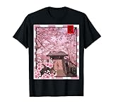 Japanische Sakura-Blume, Holzblock, Kunst, Japan T-Shirt