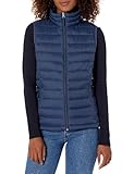 Amazon Essentials Damen Leichte, Wasserbeständige Pufferweste, Verstaubar, Marineblau, L