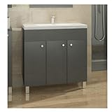paplinskimoebel - Waschtisch mit Unterschrank IGA - Waschbeckenunterschrank 80 x 84 x 40 cm, Waschbecken mit Unterschrank für Badezimmer - Badezimmerschrank Standmöbel Set