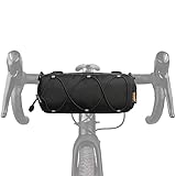 Rhinowalk Lenkertasche Fahrrad, Fahrradtasche vorne Lenker, Fahrradkorb, Mountainbike, Rennrad, Pendler-Umhängetasche, professionelles Fahrradzubehör Schwarz+Schw