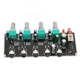 4-Wege-Stereo-Mischpult, 4-in-1-Ausgang, Einstellbare Lautstärke, DIY-Schallquelle, Nachhall, Treiber, Kopfhörerverstärker, Mischpult