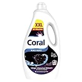 Coral Colorwaschmittel Black Velvet Flüssigwaschmittel für länger intensives Schwarz mit Farbpflege-Kraft natürlicher Herkunft 60 WL 3 Liter