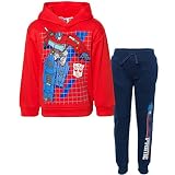 Transformers Optimus Prime Bumblebee Kapuzenpullover, Jogginghose für Kleinkinder bis große Kinder, rot / blau, 18-20