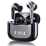 Bluetooth Kopfhörer In Ear, Bluetooth Kopfhörer 5.0 mit Mikrofon, 35 std Spielzeit, IPX7 Wasserdicht, HiFi Stereo Kopfhörer Kabellos für Arbeit, Studium, Training, Joggen