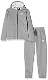 Nike Jungen B Nsw Core Bf Trk Suit Trainingsanzug, Grau (091 Carbon Heather/Dark Grey/W), (Herstellergröße: Medium)
