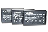 vhbw 3X Akku Ersatz für Casio NP-90 für Kamera (1300mAh, 3,6V, Li-Ion)