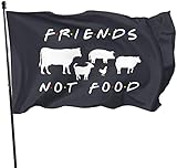 YeeATZ Animal Lover Rescue Vegan Flag 3x5 Ft Fahnen Flagge Flag Banner Polyester Material Gartenbalkon Gartendekoration Im Freien 90x150cm xwxb