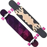 Skateboard-Deck, 46,5 Zoll, Longboard, Cruiser, Tanzbrett aus Ahorn, entworfen für Erwachsene, Mädchen und Anfänger, Tragfähigkeit: 200 kg, Kinder komplett
