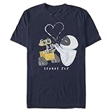 Pixar Unisex Wall-e Sparks Fly Organic Short Sleeve T-shirt, Navy Blue, S