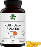 Kurkuma Kapseln BIO | 180 Kapseln | 4000 mg je Tagesdosis | vegan und ohne Zusätze | bioKontor