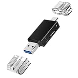 YAOMAISI Provide Reading for Huawei Mobile Phone nm Card Zinc Alloy USB Type C NM Card Dual-Use Card Reader with USB and Type C Nano Card Reader (Note: No Memory Card) Black