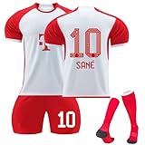 VVNHJA Trikot Kinder Fußball Trikot Set 23/24 Neues Hause/Auswärts Fussballtrikot Trainingsanzug Sportshirt Herren/Junge Football Training Tshirts, Shorts und Socken Anzug Outdoor Sport Trikot