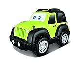 Bb Junior Jeep Funny Friends: Spielzeugauto Wrangler mit Motorengeräuschen, fährt auf Knopfdruck los und wackelt mit den Augen, grün (16-81531)