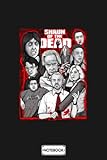 Shaun Of The Dead Character Collage A79662 Notebook: Diary, Matte Finish Cover, Journal, Planner, Lined College Ruled Paper, 6x9 120 Pages