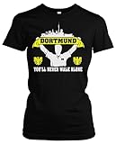 Dortmund Support Damen T-Shirt | Stadt - Dortmund Skyline - Sport - Fussball - City - Dortmund Shirt Damen | Girlie (S)