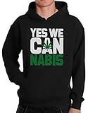 Green Turtle T-Shirts Yes we Cannabis Kapuzenpulli Schwarz XXL Hoodie