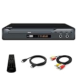 Kompakter DVD-Player mit SCART-Anschluss, Regionsfreier HD-DVD-CD-Player mit HDMI-Anschluss/AV-Anschluss, integriertes PAL/NTSC-TV-System, unterstützt MIC-Eingang, USB-Eingang