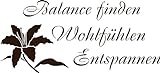GRAZDesign Wandtattoo Wand-Spruch Balance Finden | Badezimmer-Tattoo an die Wand/Fliesen/Spiegel (88x40cm // 080 braun)