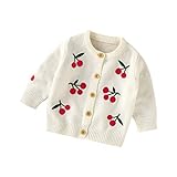North edge Baby Cardigan Hooded Sweater Newborn Infant Girl Boy Warm Coat Knit Outwear Light Weight Jacket, Sw677white80, 3-6 Monate (70cm)