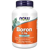 Now Foods | Boron | 3 mg | 250 Kapseln | hochdosiert | ohne Gentechnik | Glutenfrei | Sojafrei | Bor