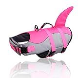 CITÉTOILE Hunde Schwimmweste Mit Weichem Griff Rettungsweste Schwimmkörper für Haustier Schwimmen Rafting Boot Fahren Surfen Training Gewässern, XS-XXL Pink