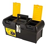 Stanley Werkzeugbox Millenium (16 Zoll, mit herausnehmbarer Ablage, zwei Organizern, Metallschließen, Kunststffgroff) 1-92-065