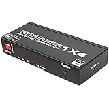 KEBENES HDMI Splitter 4K@60Hz, HDMI 2.0 Splitter 1 In 4 Out, HDCP 2.2 & HDMI Verteilerverstärker für Projektor, HD TV, Blu-Ray Player