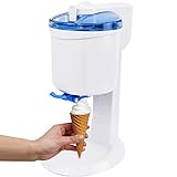 Gino Gelati GG-45W-Blue Rico 4in1 Softeismaschine, Eismaschine, Frozen Yogurt-Milchshake Maschine, Flaschenkühler