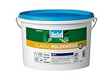 Herbol Classic Malerweiss Wandfarbe Innenfarbe hohe Deckkraft-Klasse 1, 12.5 Liter, Weiß Matt, 12.5 l (1er Pack)
