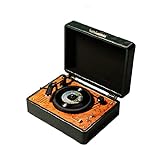 Mapeieet Mini LP 3 Zoll Schallplattenspieler Phonograph, gebührenpflichtig 2000mAh Bluetooth Lautsprecher,Grün