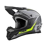 O'NEAL | Motocross-Helm | MX Enduro Motorrad | ABS-Schale, Sicherheitsnorm ECE 22.05, Lüftungsöffnungen für optimale Belüftung & Kühlung | 1SRS Helmet Stream | Erwachsene | Grau Neon-Gelb | Größe L