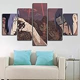 183Tdfc 5 Teilig Leinwand Wanddeko Naruto Sasuke Gegen Itachi Hd Bilder Leinwanddrucke 5 Stück Leinwand Bilder Gemälde Modern Wohnzimmer Wohnkultur Geschenk 150X80Cm Rahmen