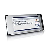 CSL - USB 3.2 Gen1 Super Speed PCMCIA Express Card Karte 34mm 2 Port Windows 10/11 kompatibel für Notebook Laptop - spezifiziertes Modell - USB Hub intern