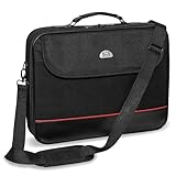 Pedea - Laptoptasche Trendline Notebook-Tasche bis 13,3-14,1 Zoll (33,8-35,8 cm) I Notebook Umhängetasche mit Schultergurt - Umhängetasche mit Laptopfach - Notebooktasche Damen & Herren, schw