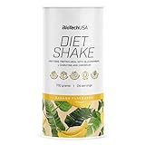 BioTechUSA Diet Shake, Ballaststoffreiches Molkeneiweiß-Getränkepulver mit Glucomannan, L-Carnitin, Chrom und Süßungsmittel, Super Lebensmitteln, ohne Zuckerzusatz, 720 g, Banane