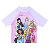 CERDÁ LIFE'S LITTLE MOMENTS Unisex Baby Schwimmshirt für Kinder Prinzessinnen Disney Princess Bade-T-Shirt für Mädchen, Weiß, 3 Jahre