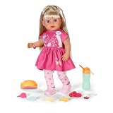 BABY born Sarah, 36 cm große Puppe mit Langen Haaren und 7 Funktionen, für Kinder ab 3 Jahren, funktioniert ohne Batterie, 835722 Zapf C