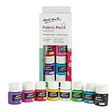 Mont Marte Textilfarben Set – 8 Stück x 20ml – Waschfeste Stoffmalfarben – Hochwertige Farben – Ideal für Kleidung, Taschen und allen S