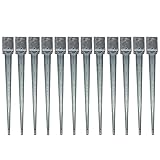 ESTEXO 12 Einschlaghülsen Vierkant 101x101x900 mm für Zaunpfosten G