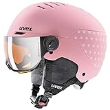 uvex Unisex Jugend, rocket jr visor Skihelm, pink confetti mat, 51-55 cm