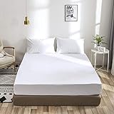 NHhuai Matratzen-Bett-Schoner mit Spannumrandung | Betten und Wasserbetten geeignet Maschinenwaschbarer einfarbig gebürsteter Matratzenschoner