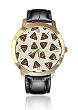 Emoji-Kackhaufen-Armbanduhr, personalisierbar, modisch, klassisch, analog, Quarz, Ledergürtel, Uhr für Männer und Frauen