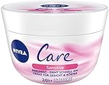 NIVEA 3er Pack Creme für Körper & Gesicht, 3 x 200 ml Tiegel, Care Sensitive