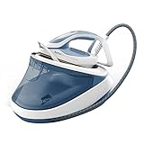 Tefal GV9710 Pro Express Ultimate Dampfbügelstation | 7,6 Bar Dampfdruck | konstante Dampfabgabe: 155 g/Min. | Dampfstoß: 580 g/Min. | ohne Einstellungen | vertikale Dampffunktion | Weiß/Blau