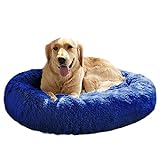 AICSYRM Hundebett Grosse Hunde Mittelgroße & kleine Hunde Hundekissen Hundesofa Katzenbett Donut Größe und Farbe wählbar (XL, Darkblue)