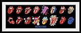 GB eye The Rolling Stones Tongues Gerahmter Sammlerdruck, 30 x 75 cm