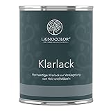 Lignocolor Klarlack - hochwertiger und professioneller Lack zur Versiegelung von Möbel- und Holzoberflächen (750 ml, Seidenmatt)