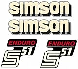 2taktshop Simson S51 Enduro Aufkleberset Retro DDR Style wie Original